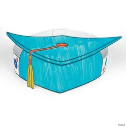 30% OFF: Elementary Grad Colour In Mortar Board Hats - 12pk